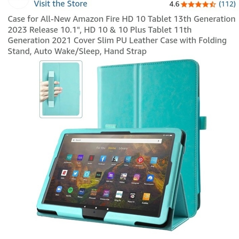 FREE Gift 🎁 Amazon Fire HD 10 Tablet Aqua Case Only